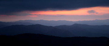 Sunset from Clingmans Dome, Great Smoky Mountains National Park, Tennessee