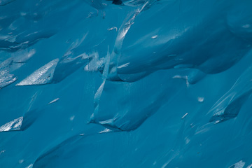 A close-up of ice in LeConte Bay