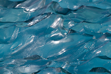 A close-up of ice in LeConte Bay