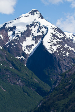 A far-away peak, from Tracy Arm