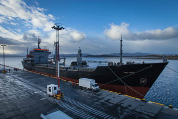Ship at dock, Ushuaia, Argentina