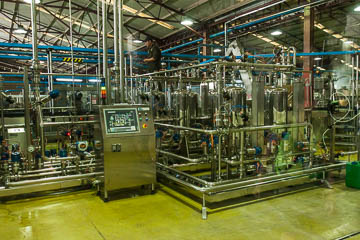 Wine processing equipment at the Santa Rita Winery, Chile