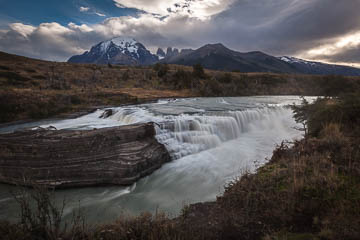 Cascada Paine, on Rio Paine, Patagonia, Chile
